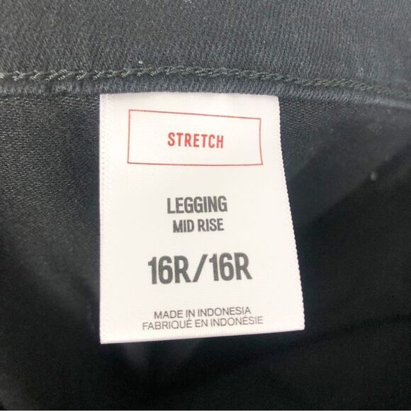 EXPRESS | Black Mid Rise Skinny Jeans Velvet Sequin Accents Women’s Size 16 - Picture 10 of 12